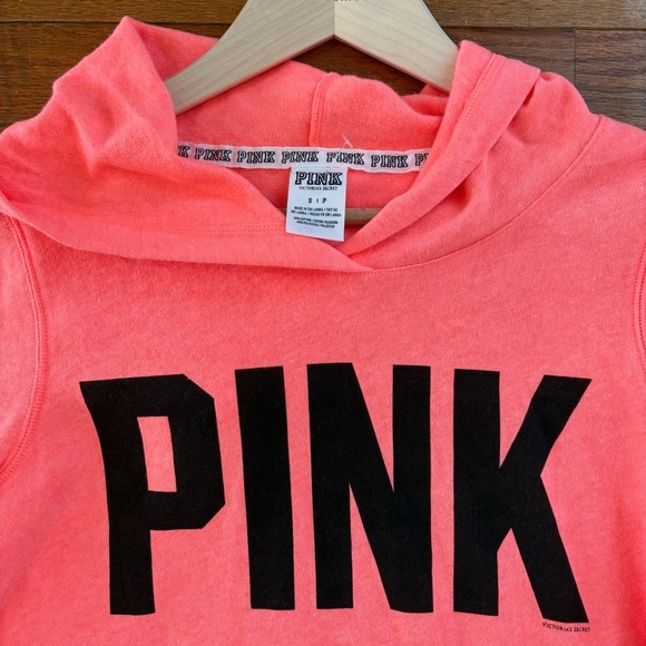 Y2K Coral Pink Hoodie (S) - Picture 2 of 4